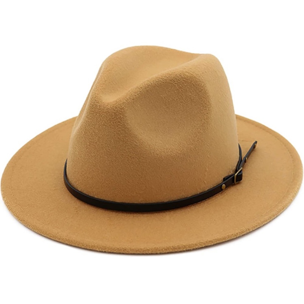 - Wide brim Fedora hat